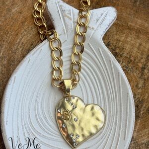 Gold Heart Pendant Necklace